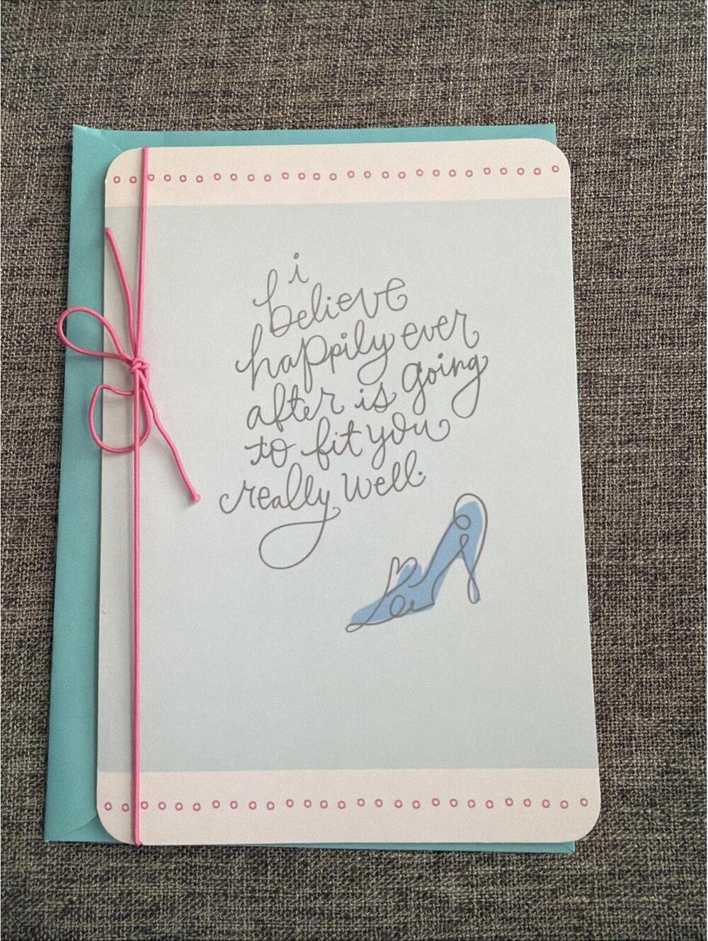 Hallmark Disney Wedding Greeting Card Cinderella I Believe Happily Ever After